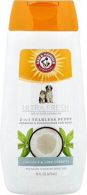 Arm & Hammer, Ultra Fresh, 2 In 1 Tearless Puppy Shampoo & Conditioner, For Dogs, Coconut & Lime Verbena, 16 fl oz (473 ml)
