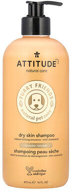 ATTITUDE, Furry Friends Natural Pet Care, Dry Skin Shampoo, Lavender, 16 fl oz (473 ml)