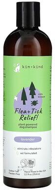 Kin+Kind, Flea + Tick Relief Dog Shampoo, Lavender, 12 fl oz (354 ml)