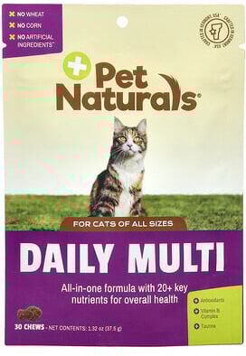Pet Naturals, Daily Multi, For Cats, All Sizes, 30 Chews, 1.32 oz (37.5 g)