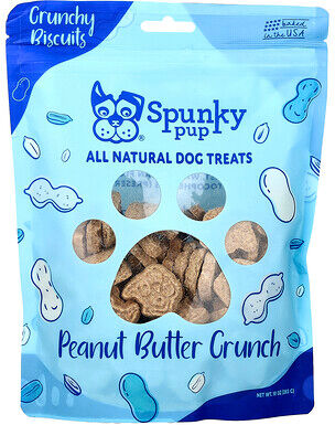 Spunky Pup, All Natural Dog Treats, Crunchy Biscuits, Peanut Butter Crunch , 10 oz (283 g)