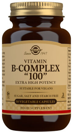 Solgar Vitamin B-Complex “100” Extra High Potency Vegetable Capsules (Pack of 50)
