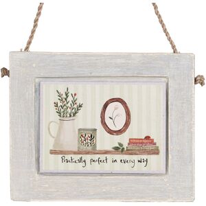 East of India ‘Practically Perfect’ Little Country Wooden Plaque East of India ‘Practically Perfect’ Little Country Wooden Plaque