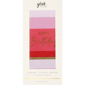 Glick Pink Birthday Stripe Tissue Paper Glick Pink Birthday Stripe Tissue Paper