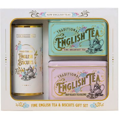 New English Teas Vintage Victorian English Tea & Biscuits Gift Set New English Teas Vintage Victorian English Tea & Biscuits Gift Set