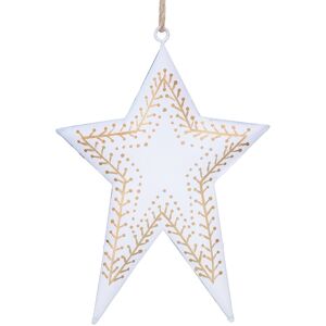 Gisela Graham Assorted Painted Heart/Star Metal Tree Decoration Gisela Graham Assorted Painted Heart/Star Metal Tree Decoration