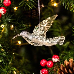 Gisela Graham Assorted Silver Glitter Hummingbird Tree Decoration Gisela Graham Assorted Silver Glitter Hummingbird Tree Decoration