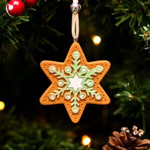 Gisela Graham Assorted Resin Gingerbread Star Pastel Icing Tree Decoration Gisela Graham Assorted Resin Gingerbread Star Pastel Icing Tree Decoration