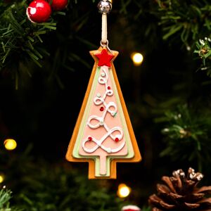 Gisela Graham Assorted Resin Gingerbread Tree Pastel Icing Tree Decoration Gisela Graham Assorted Resin Gingerbread Tree Pastel Icing Tree Decoration