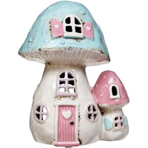 Village Pottery Toadstool Double House Tealight Holder Village Pottery Toadstool Double House Tealight Holder