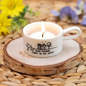 East of India ‘Good Friends’ Handled Tea Light Holder East of India ‘Good Friends’ Handled Tea Light Holder
