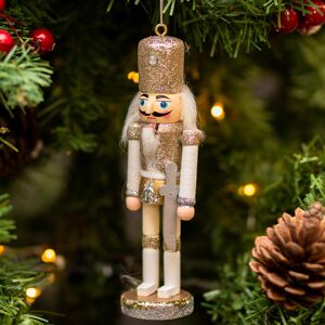 Gisela Graham Assorted Gold/ Silver Nutcracker Wooden Tree Decoration Gisela Graham Assorted Gold/ Silver Nutcracker Wooden Tree Decoration