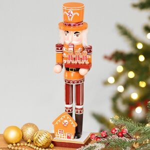 Gisela Graham Large Hand Painted Wooden Gingerbread Nutcracker Ornament Gisela Graham Large Hand Painted Wooden Gingerbread Nutcracker Ornament