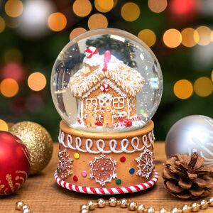 Gisela Graham Gingerbread House Large Musical Snow Globe Decoration Gisela Graham Gingerbread House Large Musical Snow Globe Decoration