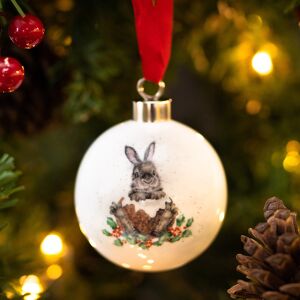 Wrendale Designs 'Merry Little Christmas' Rabbit Christmas Bauble Wrendale Designs 'Merry Little Christmas' Rabbit Christmas Bauble