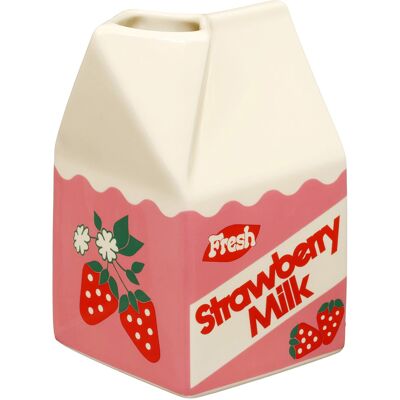 Ban.do Strawberry Milk Vase - Flower & Kitchen Decor Ban.do Strawberry Milk Vase - Flower & Kitchen Decor