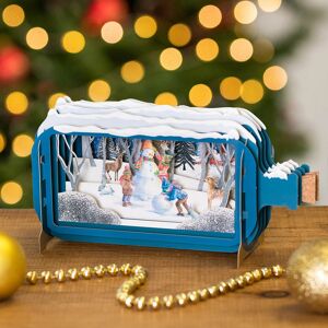 Alljoy Design Snowman & Children Message in a Bottle Christmas Card Alljoy Design Snowman & Children Message in a Bottle Christmas Card