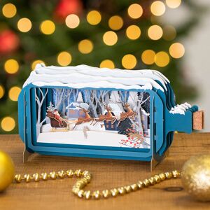 Alljoy Design Santa & Sleigh Message in a Bottle Christmas Card Alljoy Design Santa & Sleigh Message in a Bottle Christmas Card