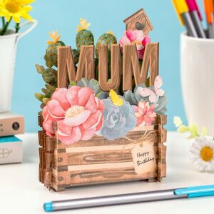 Alljoy Design Flower Planter Mum Birthday 3D Pop Up Card Alljoy Design Flower Planter Mum Birthday 3D Pop Up Card