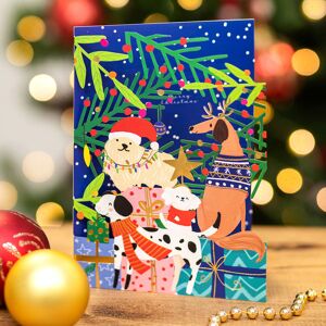 Alljoy Design Paper Cut Art Merry Dogs Christmas Card Alljoy Design Paper Cut Art Merry Dogs Christmas Card