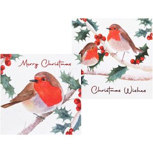 Eurowrap Robin Kraft Pack of 12 Christmas Cards Eurowrap Robin Kraft Pack of 12 Christmas Cards