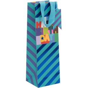 Glick Paper Salad Vivid Cobalt Bottle Gift Bag Glick Paper Salad Vivid Cobalt Bottle Gift Bag
