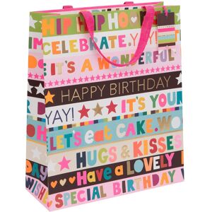 Glick Paper Salad Birthday Pink Stripe Extra Large Birthday Gift Bag Glick Paper Salad Birthday Pink Stripe Extra Large Birthday Gift Bag