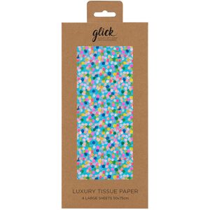 Glick Paper Salad Spotty Blue Tissue Paper Glick Paper Salad Spotty Blue Tissue Paper