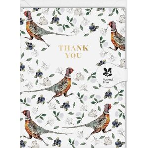 Toasted Crumpet Pheasants White Mini Thank You Card Toasted Crumpet Pheasants White Mini Thank You Card