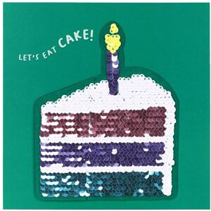 Redback Cards Shine Sequin Cake Greeting Card with Peel Off Patch Redback Cards Shine Sequin Cake Greeting Card with Peel Off Patch