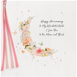 Five Dollar Shake Floral Moon Wonderful Wife Luxury Anniversary Card Five Dollar Shake Floral Moon Wonderful Wife Luxury Anniversary Card
