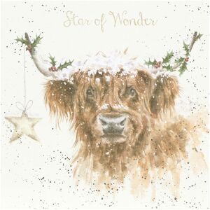 Wrendale Designs 'Highland Star' Cow Christmas Card Wrendale Designs 'Highland Star' Cow Christmas Card