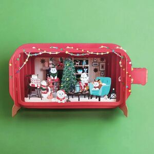 Alljoy Design Festive Cats Message In A Bottle Christmas Card Alljoy Design Festive Cats Message In A Bottle Christmas Card