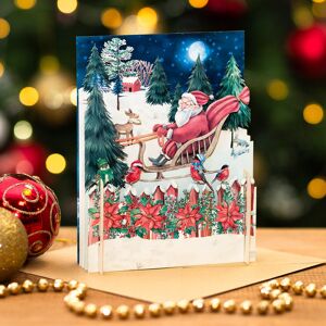 Alljoy Design Santa’s Sleigh 3D Pop Up Christmas Card Alljoy Design Santa’s Sleigh 3D Pop Up Christmas Card