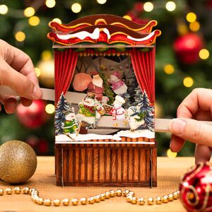 Alljoy Design Snowmen Paper Theatre 3D Pop Up Christmas Card Alljoy Design Snowmen Paper Theatre 3D Pop Up Christmas Card
