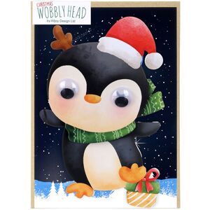 Alljoy Design Penguin 3D Wobbly Head Christmas Card Alljoy Design Penguin 3D Wobbly Head Christmas Card