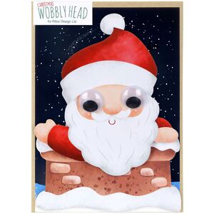 Alljoy Design Santa 3D Wobbly Head Christmas Card Alljoy Design Santa 3D Wobbly Head Christmas Card