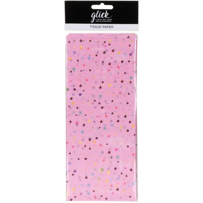 Glick Paper Salad Pink Stars Tissue Paper Glick Paper Salad Pink Stars Tissue Paper