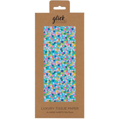 Glick Paper Salad Spotty Blue Tissue Paper Glick Paper Salad Spotty Blue Tissue Paper
