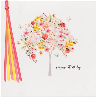 Five Dollar Shake Floral Tree Luxury Birthday Card Five Dollar Shake Floral Tree Luxury Birthday Card