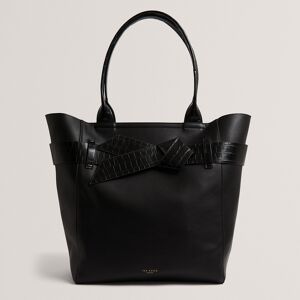 Ted Baker JJOSLYN Black Croc Effect Knot Bow Extra Large Tote Bag Ted Baker JJOSLYN Black Croc Effect Knot Bow Extra Large Tote Bag