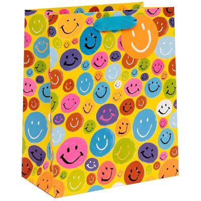 Glick Paper Salad Smiley Faces Large Gift Bag Glick Paper Salad Smiley Faces Large Gift Bag