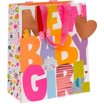 Glick Paper Salad New Baby Girl Large Gift Bag Glick Paper Salad New Baby Girl Large Gift Bag