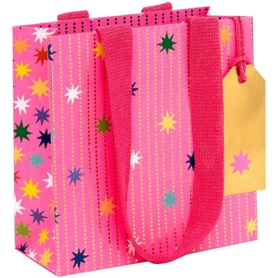Glick Paper Salad Pink Star Garland Small Gift Bag Glick Paper Salad Pink Star Garland Small Gift Bag