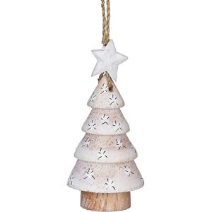 East of India Small Painted Dots Wooden Tree Hanging Decoration East of India Small Painted Dots Wooden Tree Hanging Decoration