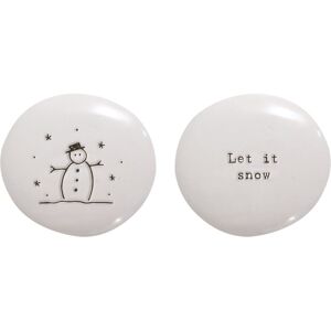 East of India ‘Let It Snow’ Porcelain Pebble East of India ‘Let It Snow’ Porcelain Pebble