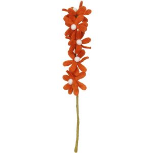 East of India Orange Daisey Flowers Felt Branch Decoration East of India Orange Daisey Flowers Felt Branch Decoration
