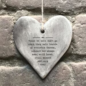East of India ‘Those We Love Don’t Go’ Rustic Hanging Heart East of India ‘Those We Love Don’t Go’ Rustic Hanging Heart