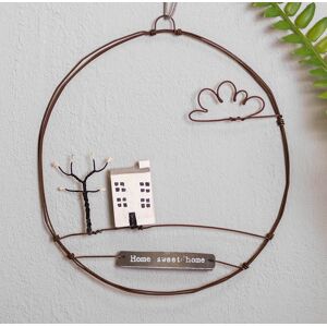 East of India ‘Home Sweet Home’ Hanging Metal Wreath East of India ‘Home Sweet Home’ Hanging Metal Wreath