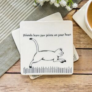 East of India ‘Paw Prints on Your Heart’ Square Coaster East of India ‘Paw Prints on Your Heart’ Square Coaster